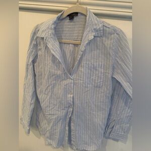 Primark Women’s Sky Blue Striped Casual Shirt